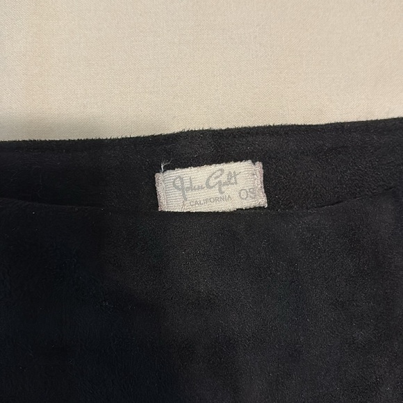 Black Mini Suede Skirt - Picture 2 of 2